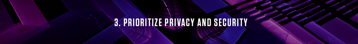Prioritize Privacy and Security with abstract digital background
