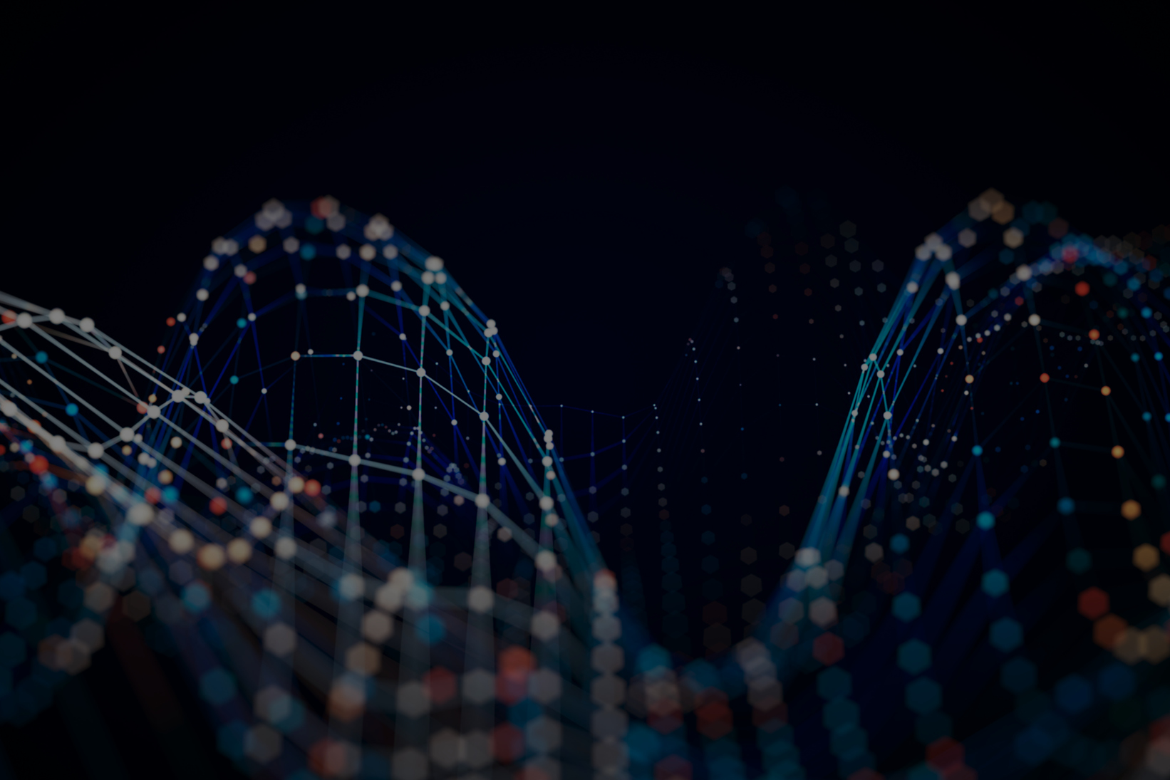 Technology network background concept. Global network. Big data and cybersecurity. Transfer and storage of data sets, blockchain. Abstract connected dots and lines network background.