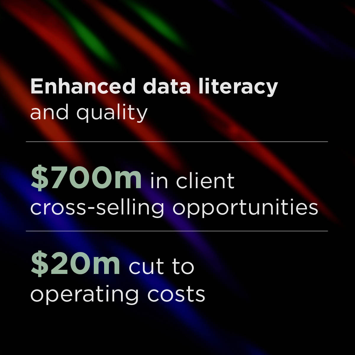 Highlights key insights of the ‘Data & Analytics @Scale’ success story 