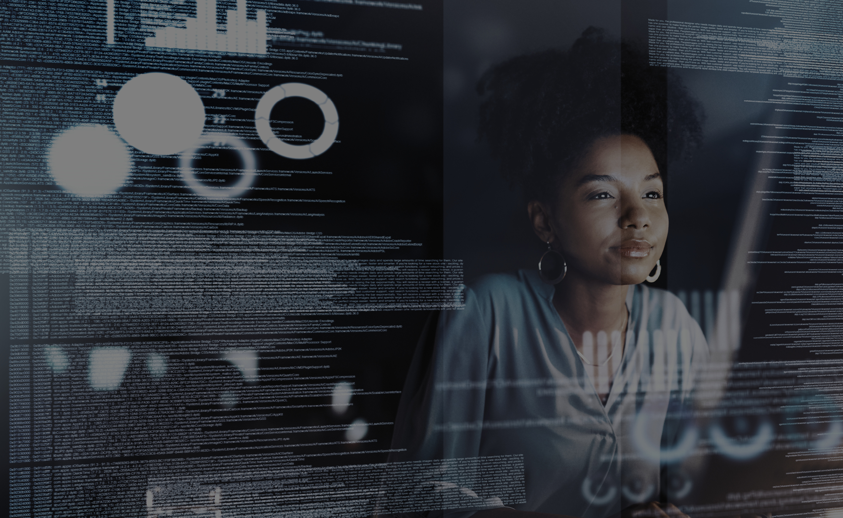 woman in data typing on a computer for an entry level career in consulting